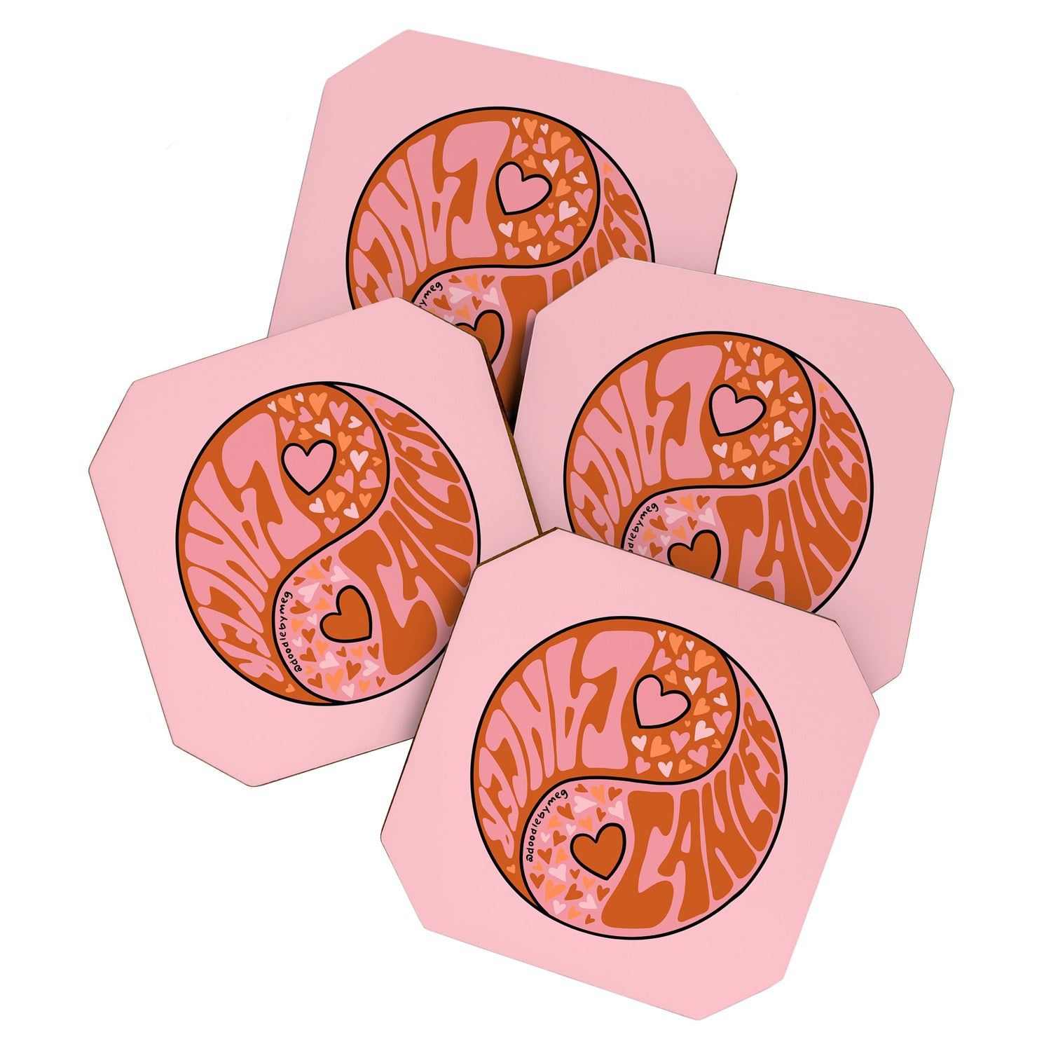 Cancer Yin Yang Coaster Gallery Image 1