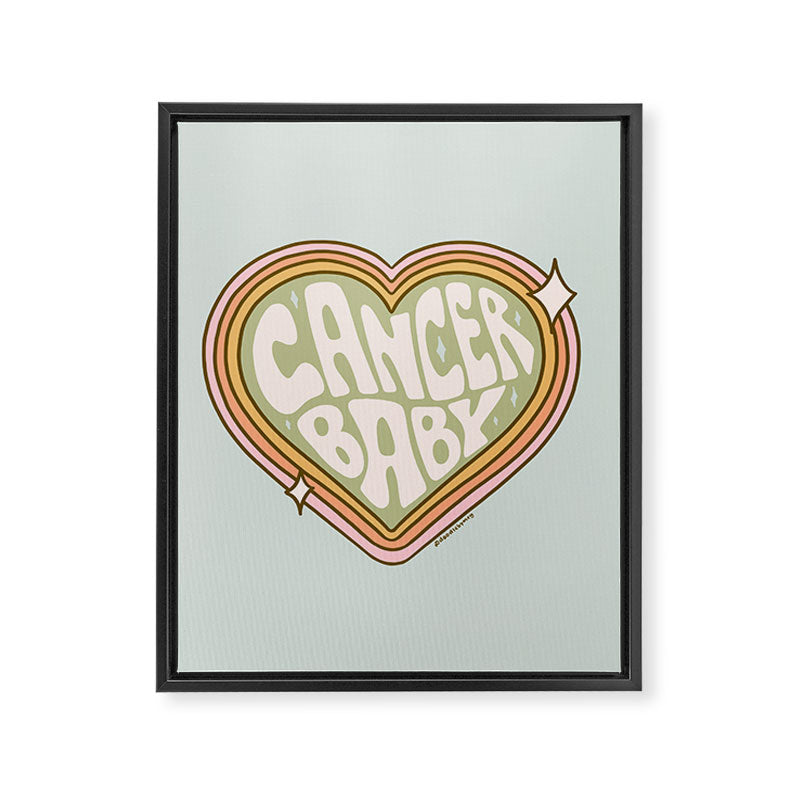 Cancer Zodiac Baby Framed Canvas Print Gallery Image 8
