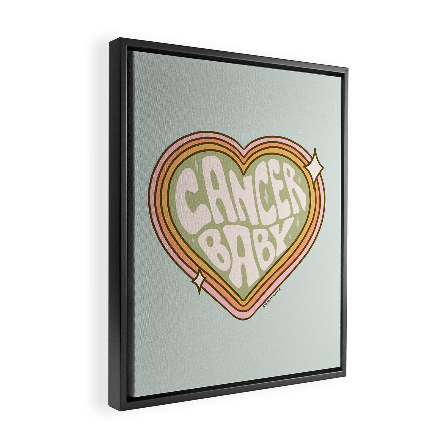 Cancer Zodiac Baby Framed Canvas Print Gallery Image 2