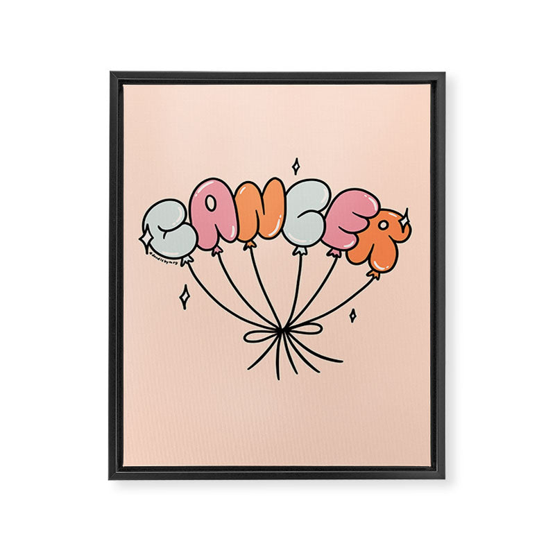 Cancer Zodiac Balloons Framed Canvas Print Gallery Image 8
