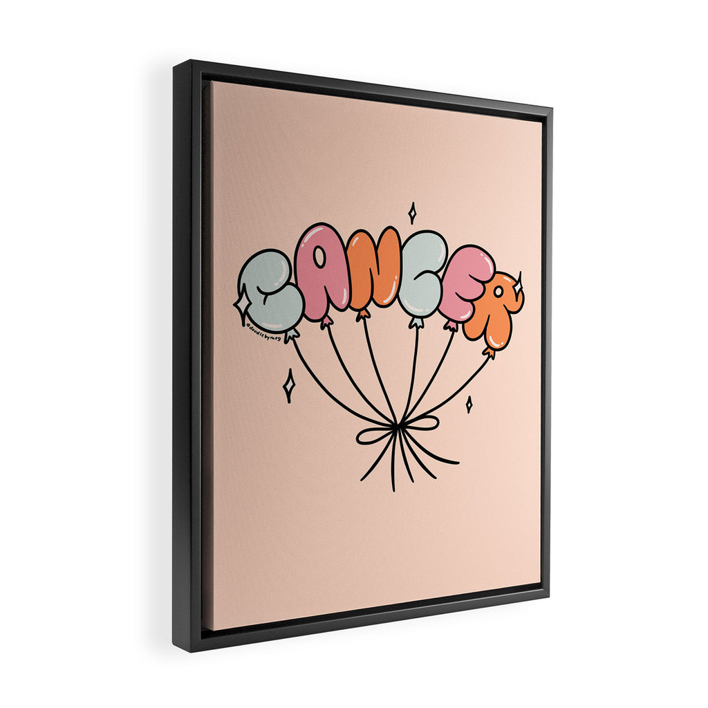 Cancer Zodiac Balloons Framed Canvas Print Gallery Image 2
