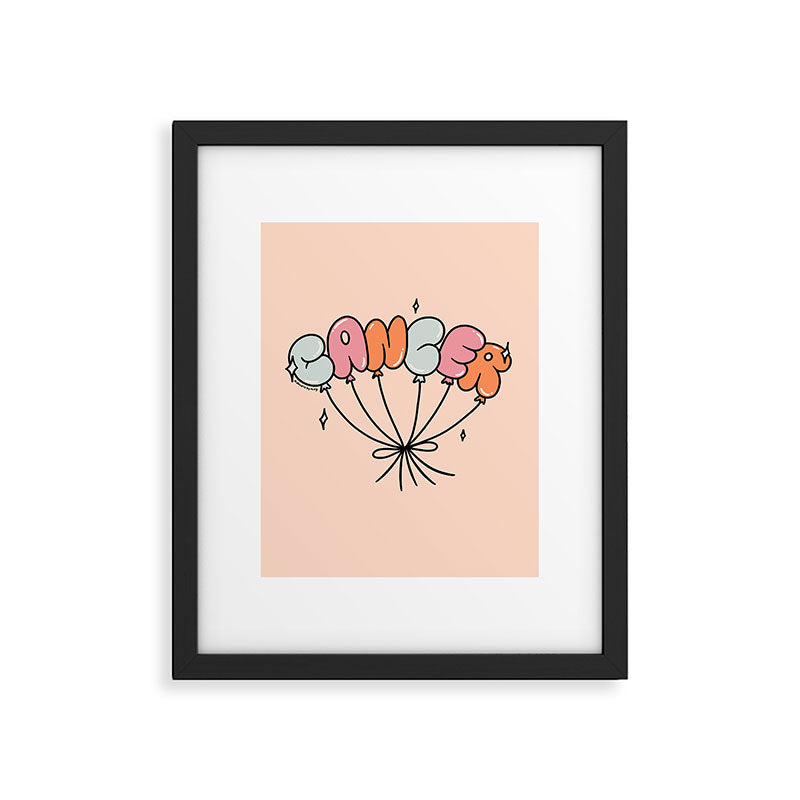 Cancer Zodiac Balloons Framed Art Print Gallery Image 6