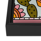 Cancer Zodiac Cactus Framed Canvas Print Gallery Image 3