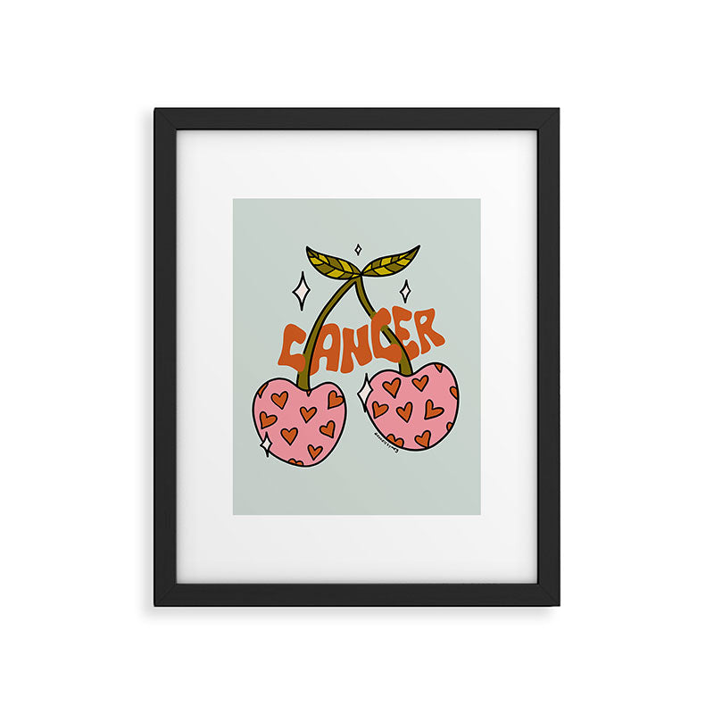 Cancer Zodiac Cherries Framed Art Print Gallery Image 6