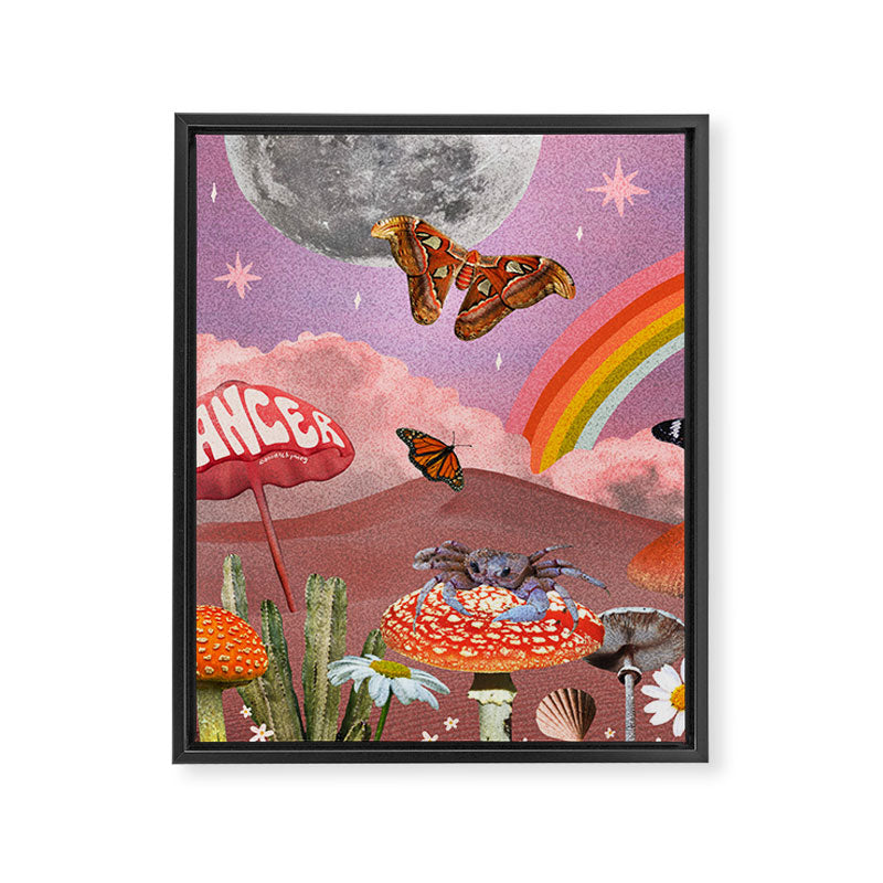 Cancer Zodiac Collage Framed Canvas Print Gallery Image 8