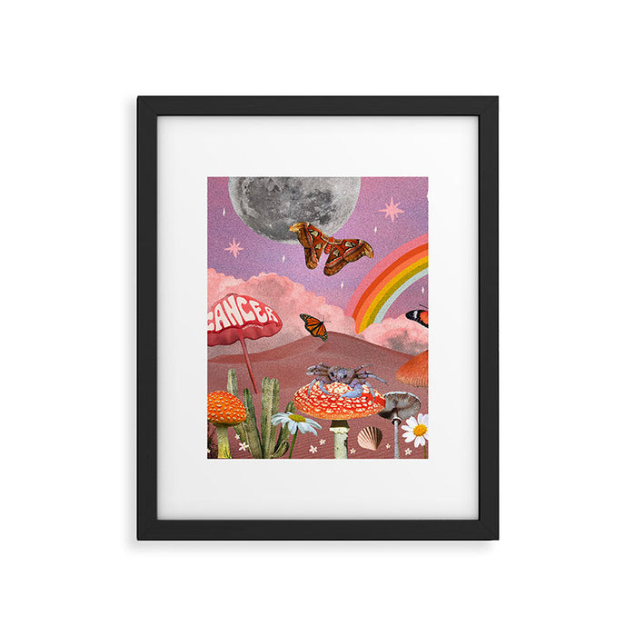 Cancer Zodiac Collage Framed Art Print Gallery Image 1