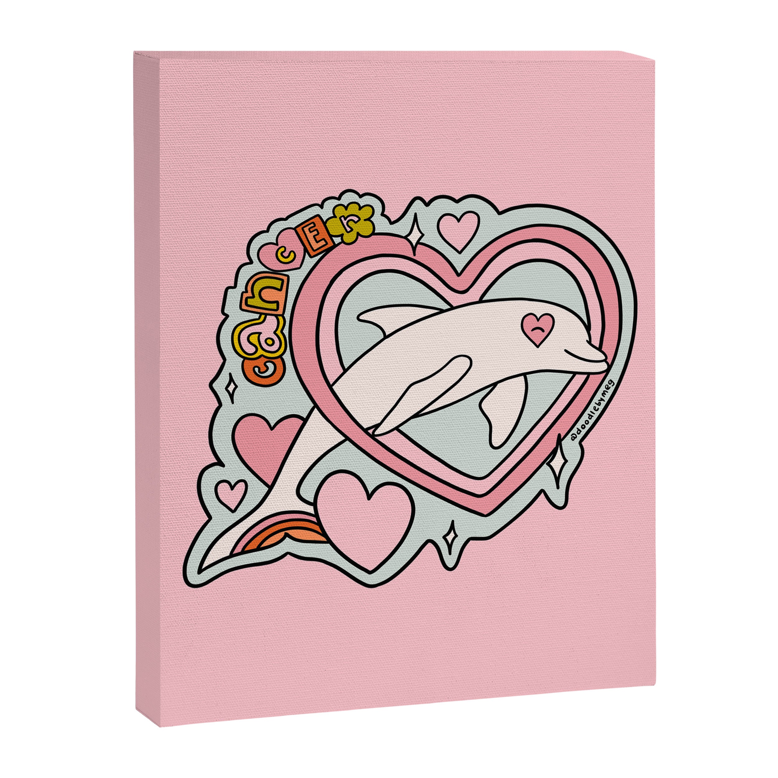 Cancer Zodiac Dolphin Canvas Print Gallery Image 8