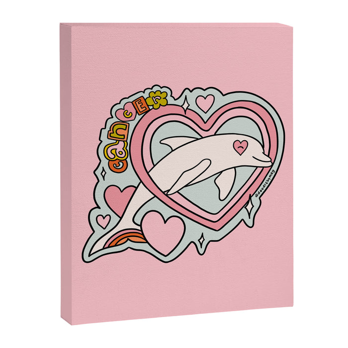 Cancer Zodiac Dolphin Canvas Print Gallery Image 1