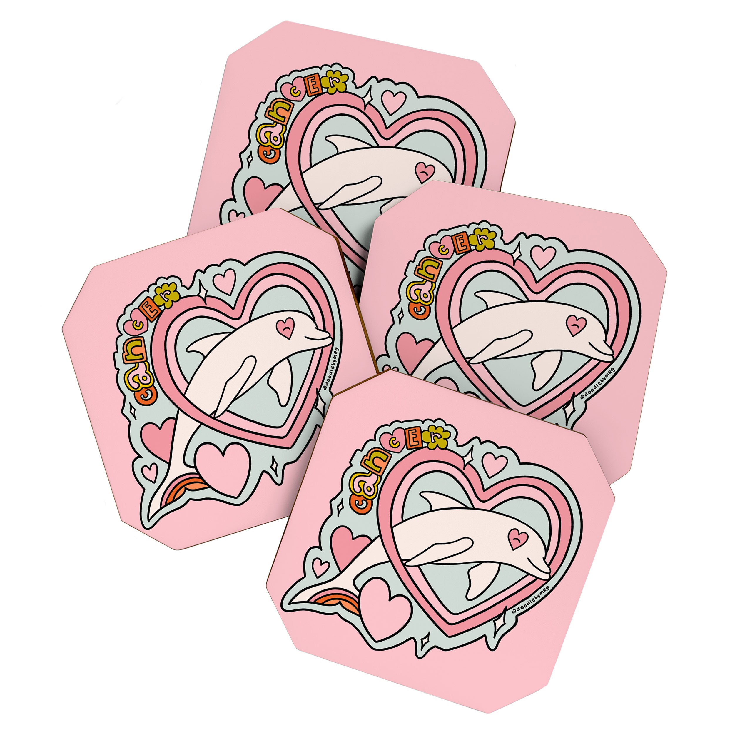 Cancer Zodiac Dolphin Coaster Gallery Image 1