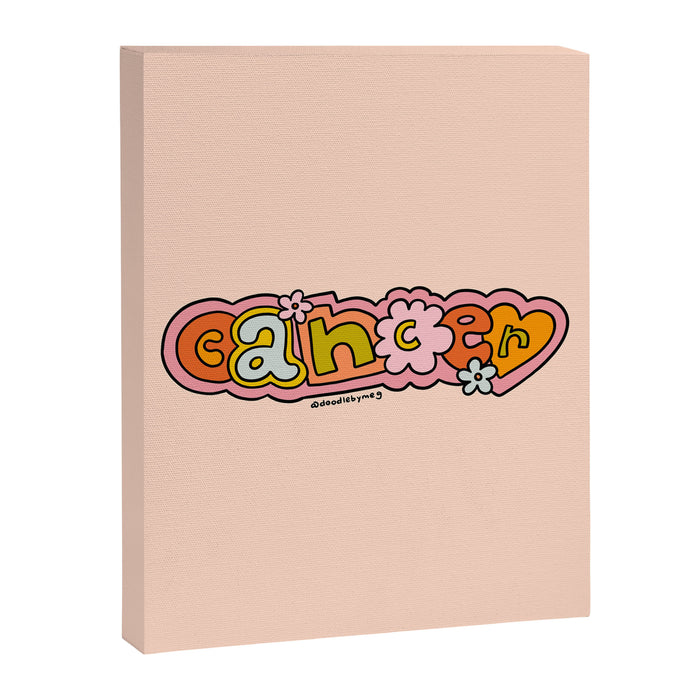 Cancer Zodiac Doodle Letters Canvas Print Gallery Image 1