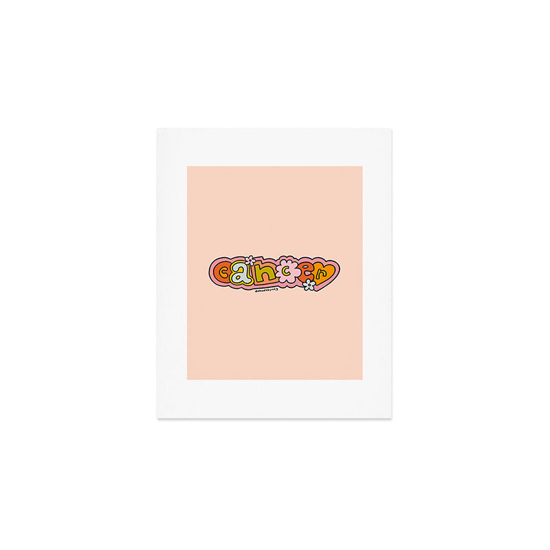 Cancer Zodiac Doodle Letters Art Print Gallery Image 1
