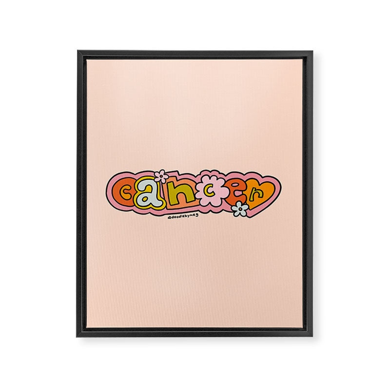 Cancer Zodiac Doodle Letters Framed Canvas Print Gallery Image 8