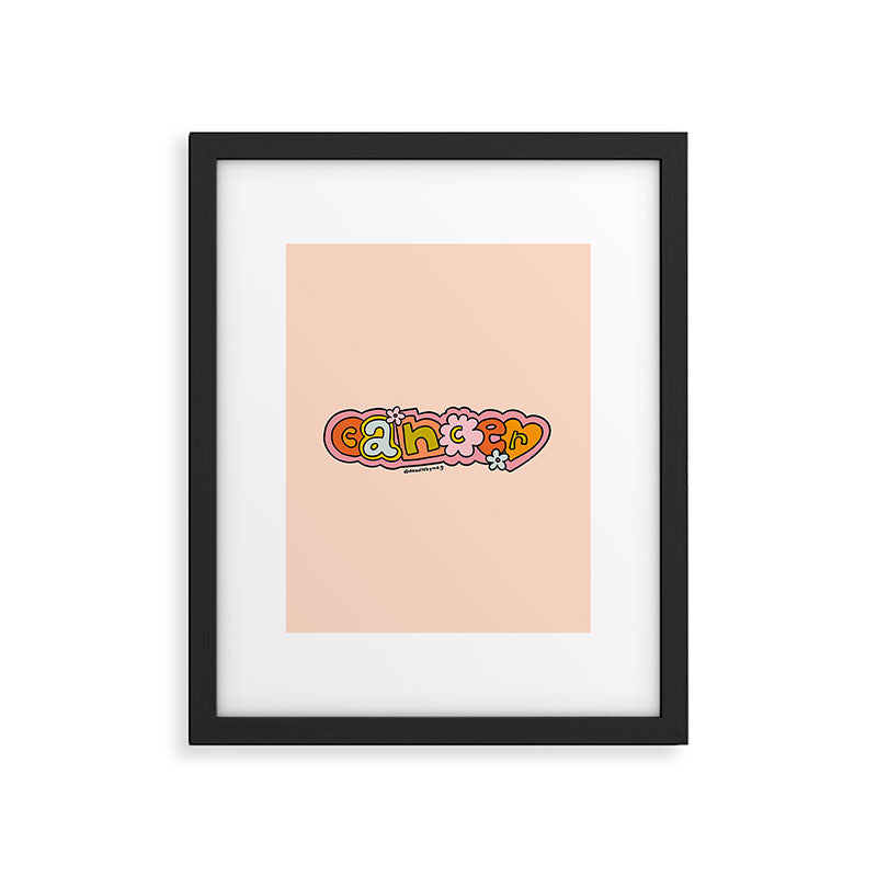 Cancer Zodiac Doodle Letters Framed Art Print Gallery Image 6