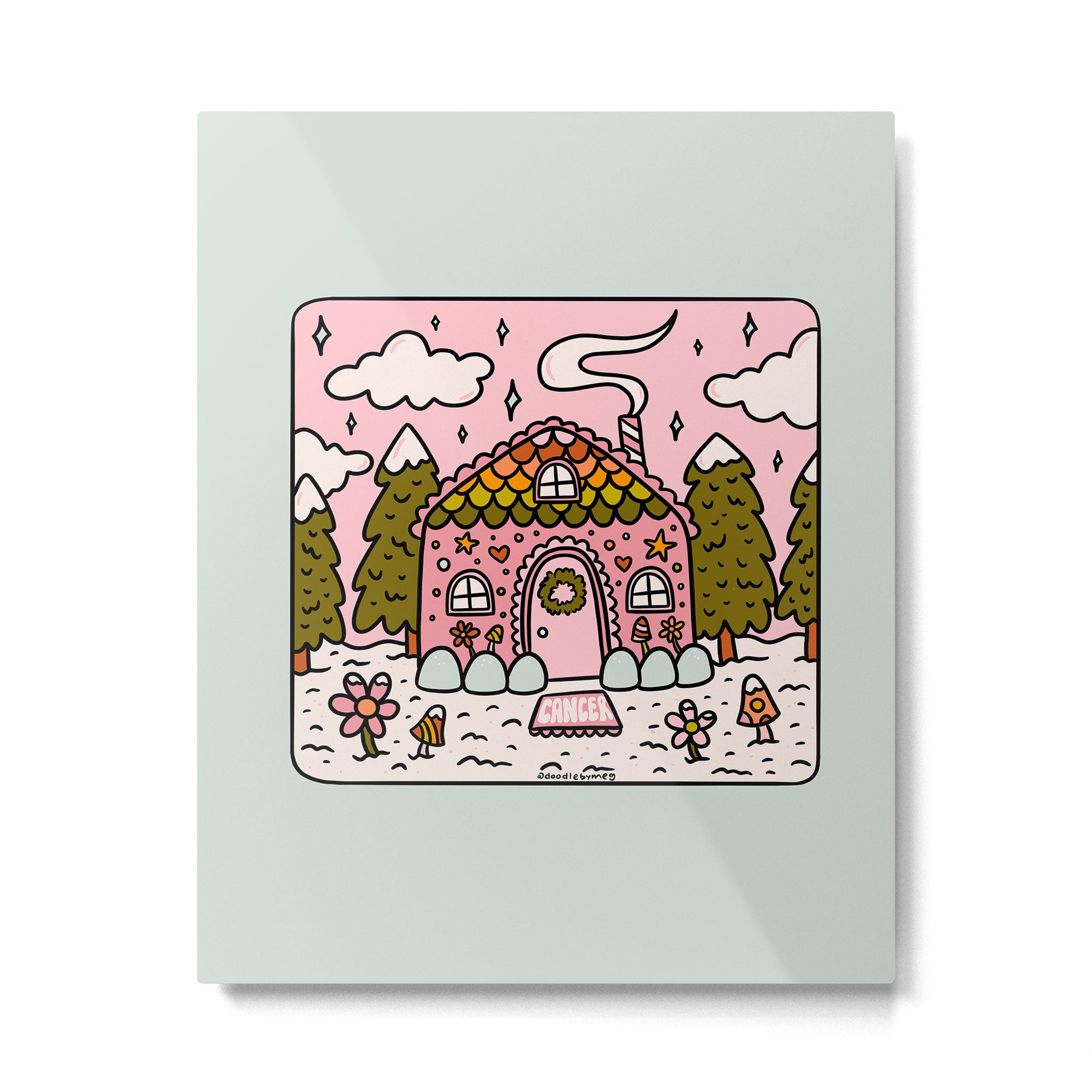 Cancer Zodiac Gingerbread House Metal Print Gallery Image 6
