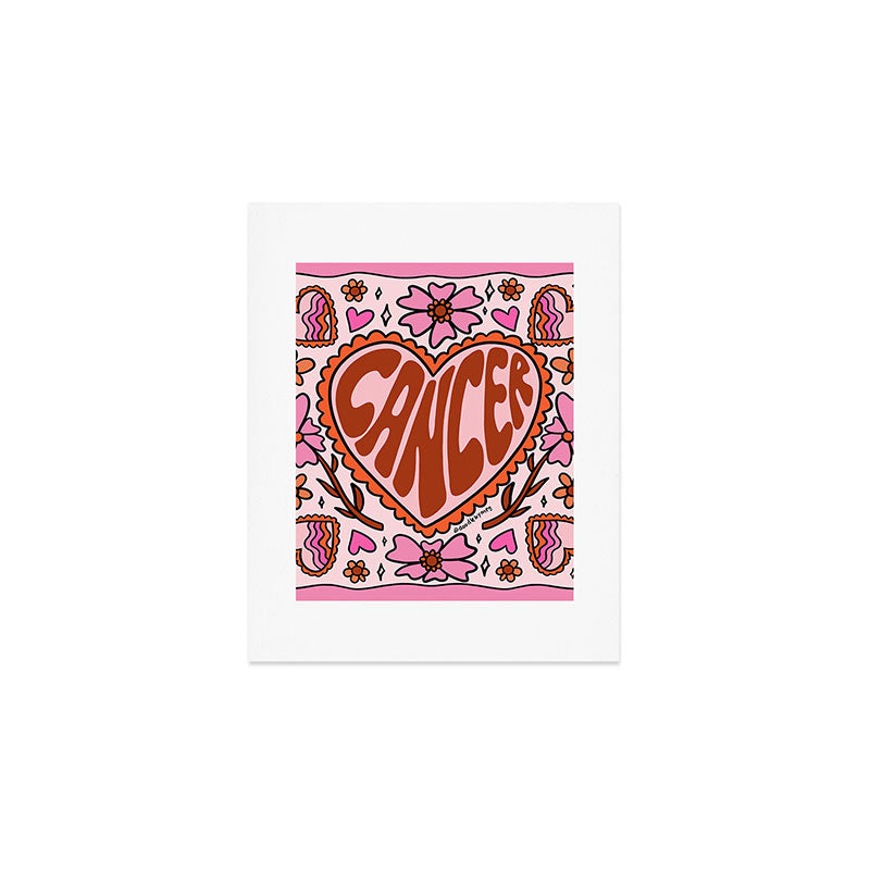 Cancer Zodiac Heart Art Print Gallery Image 1