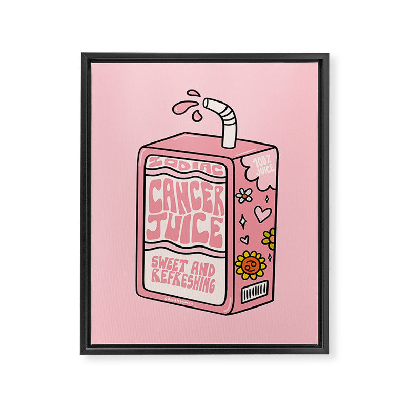 Cancer Zodiac Juice Box Framed Canvas Print Gallery Image 8