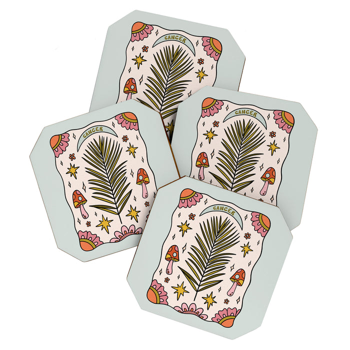 Cancer Zodiac Leaf Coaster Gallery Image 1