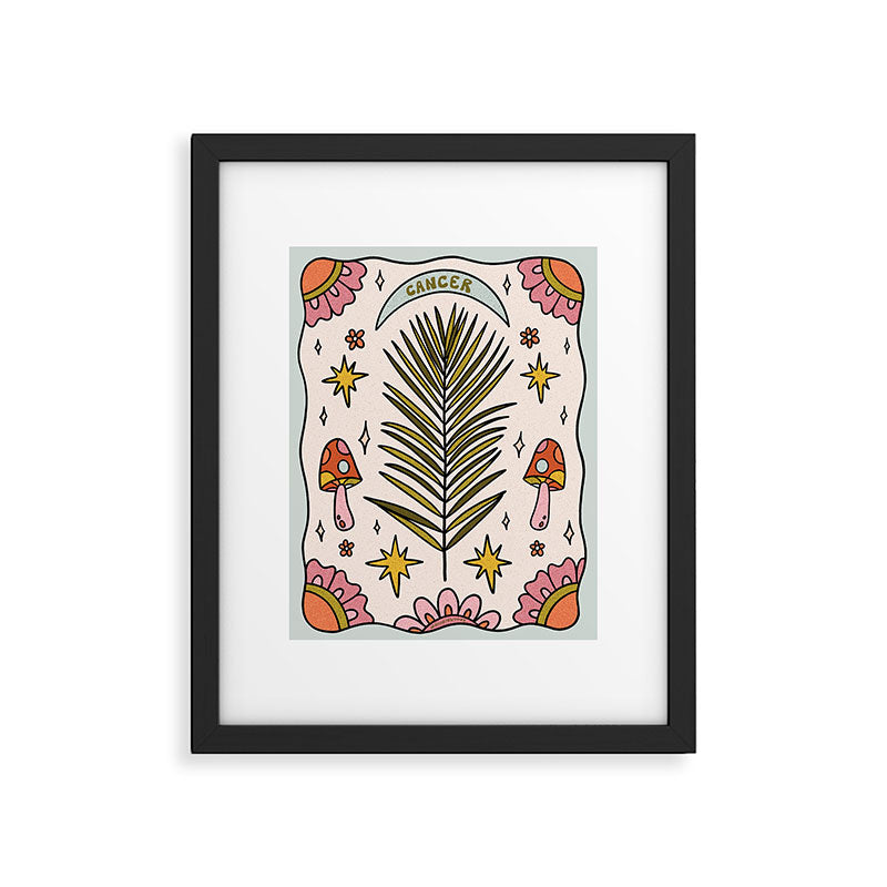 Cancer Zodiac Leaf Framed Art Print Gallery Image 6