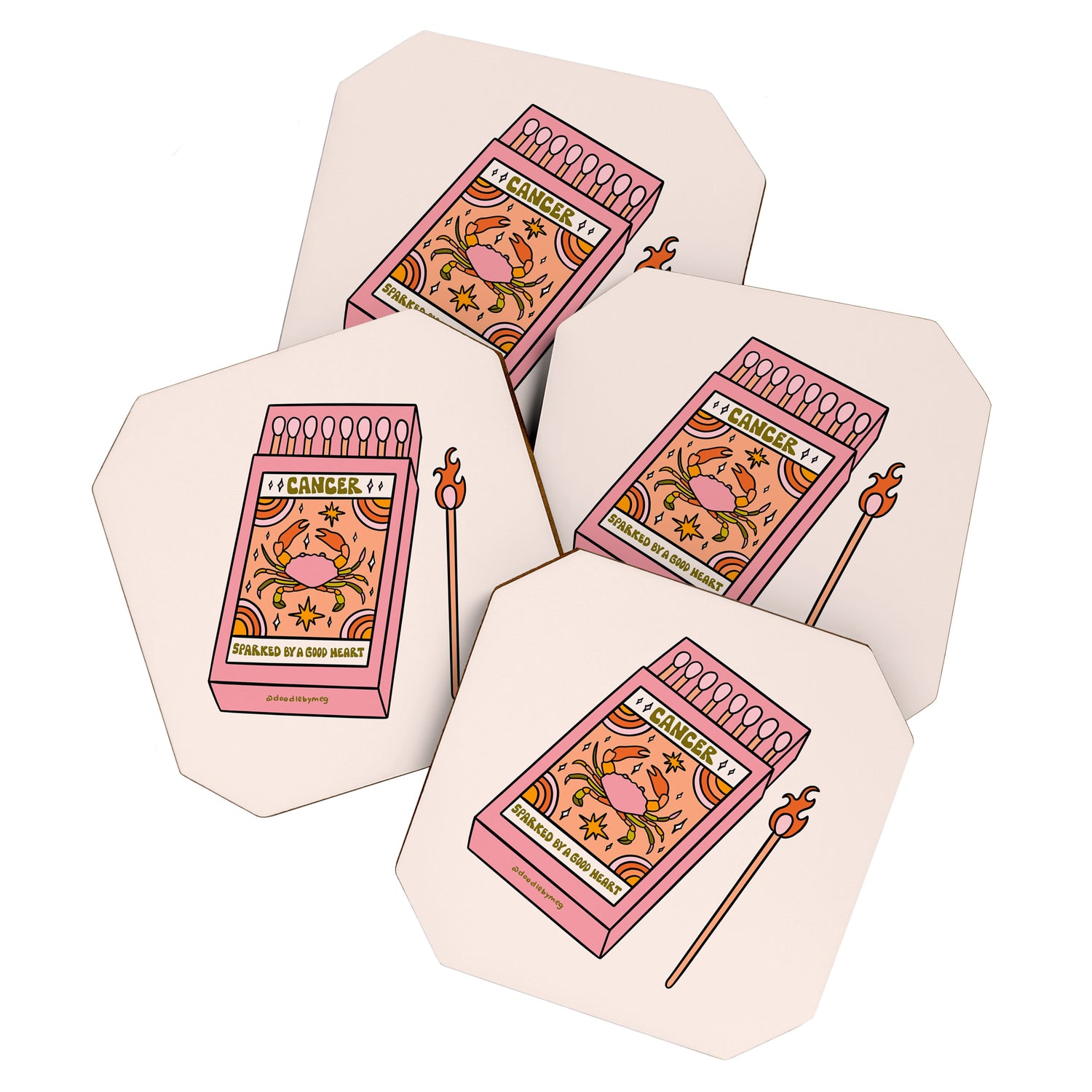 Cancer Zodiac Matchbox Coaster Gallery Image 1