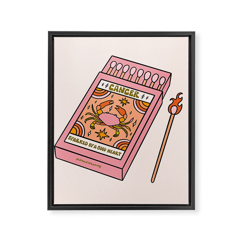 Cancer Zodiac Matchbox Framed Canvas Print Gallery Image 8