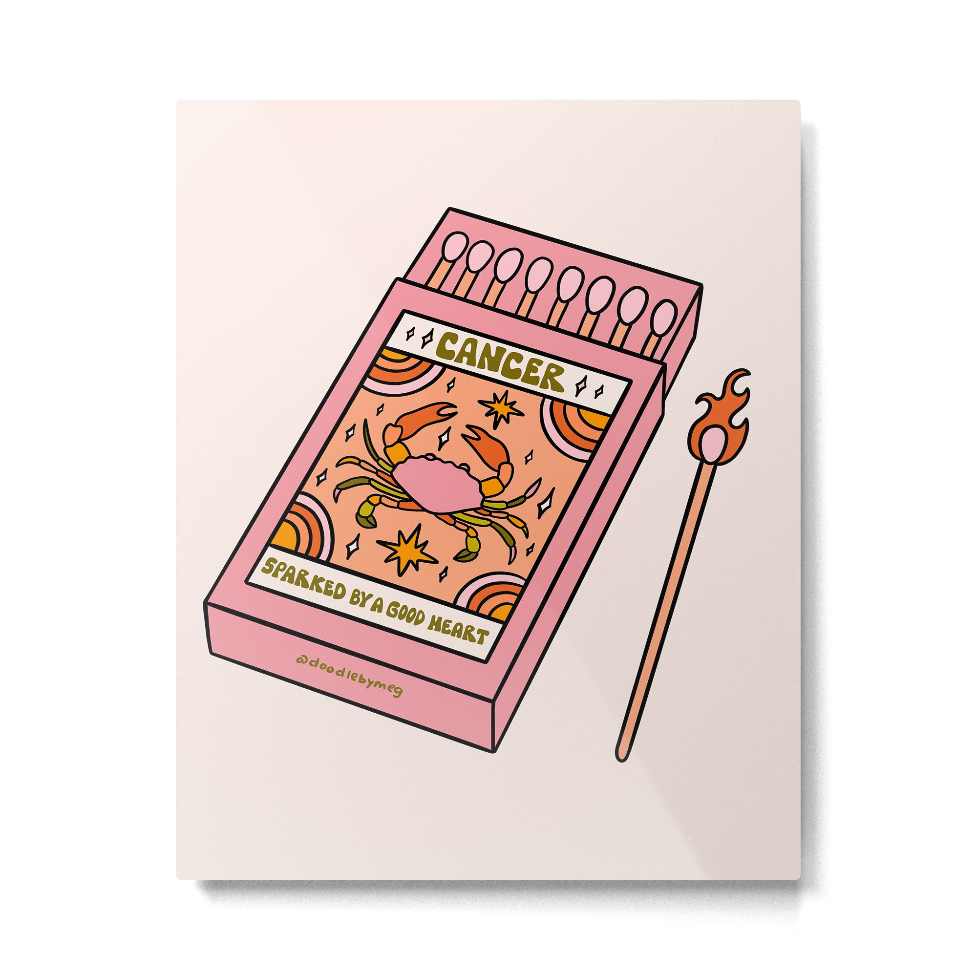 Cancer Zodiac Matchbox Metal Print Gallery Image 6