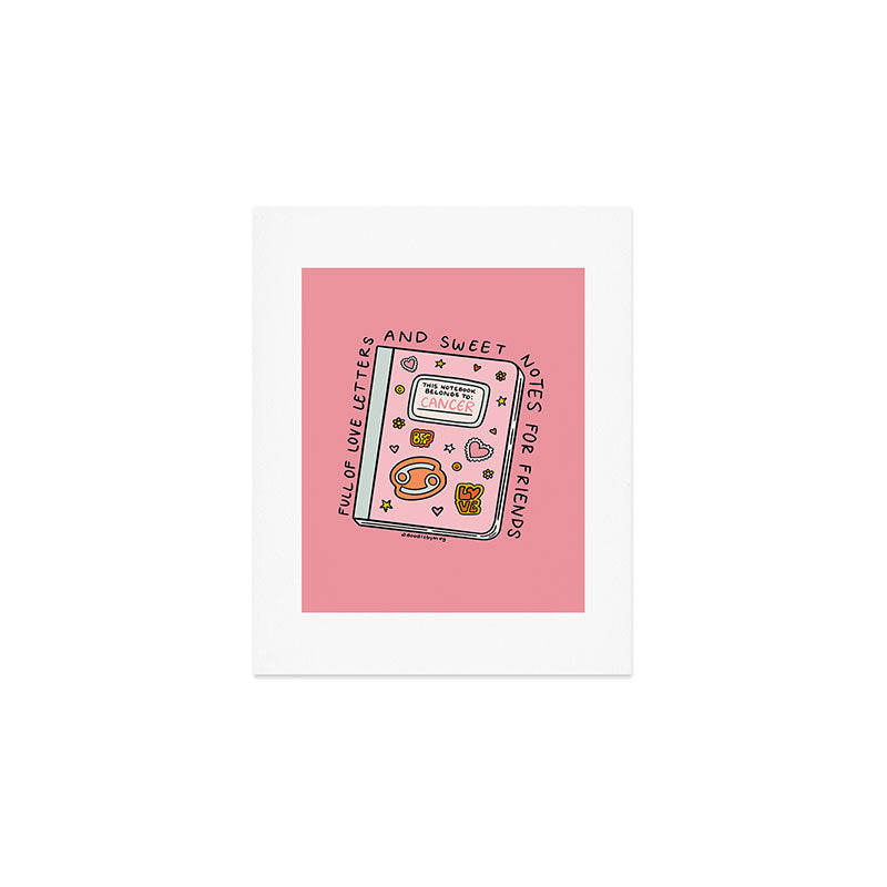 Cancer Zodiac Notebook Art Print Gallery Image 1