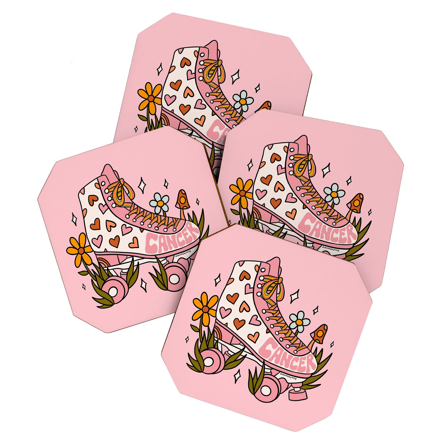 Cancer Zodiac Roller Skate Coaster Gallery Image 1