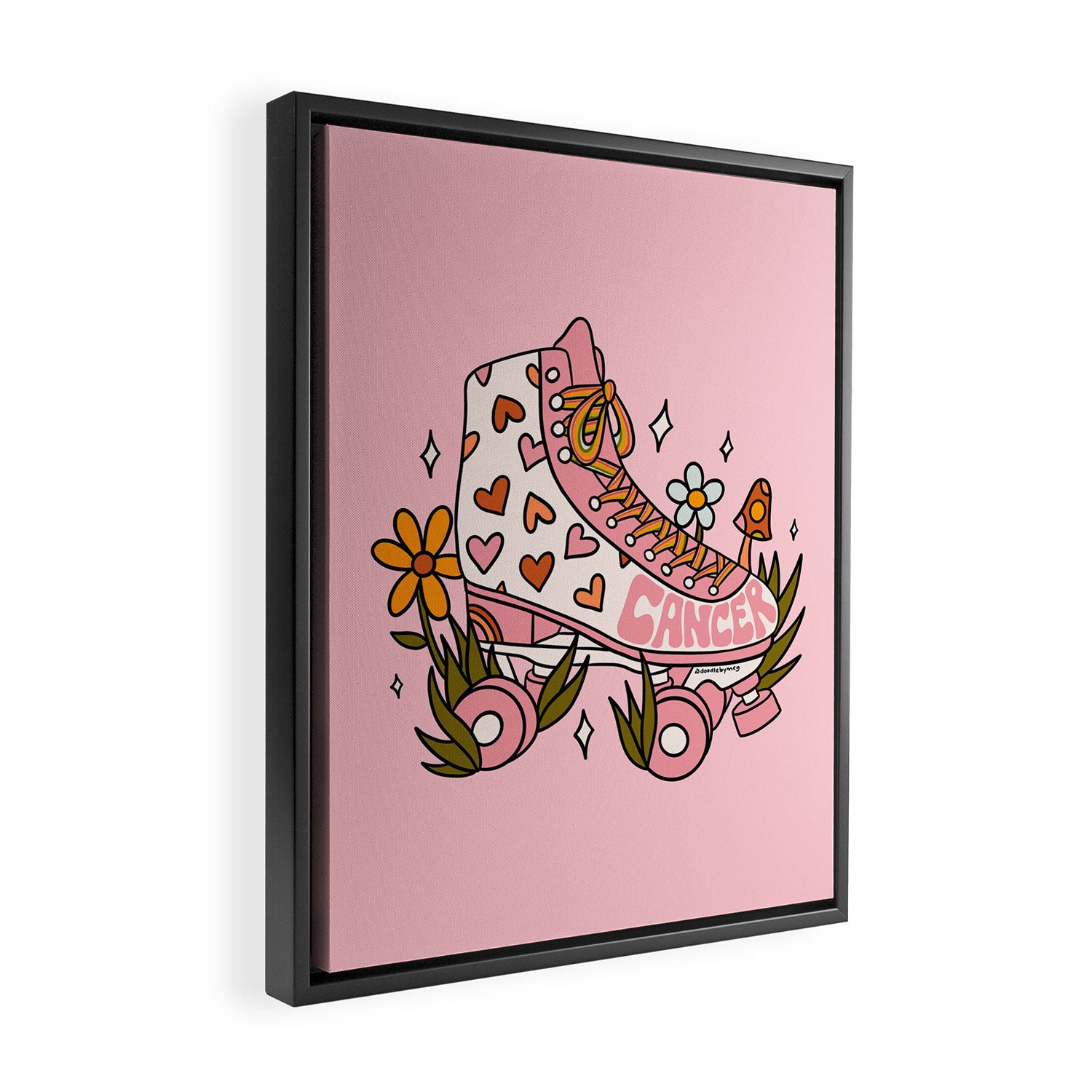 Cancer Zodiac Roller Skate Framed Canvas Print Gallery Image 2