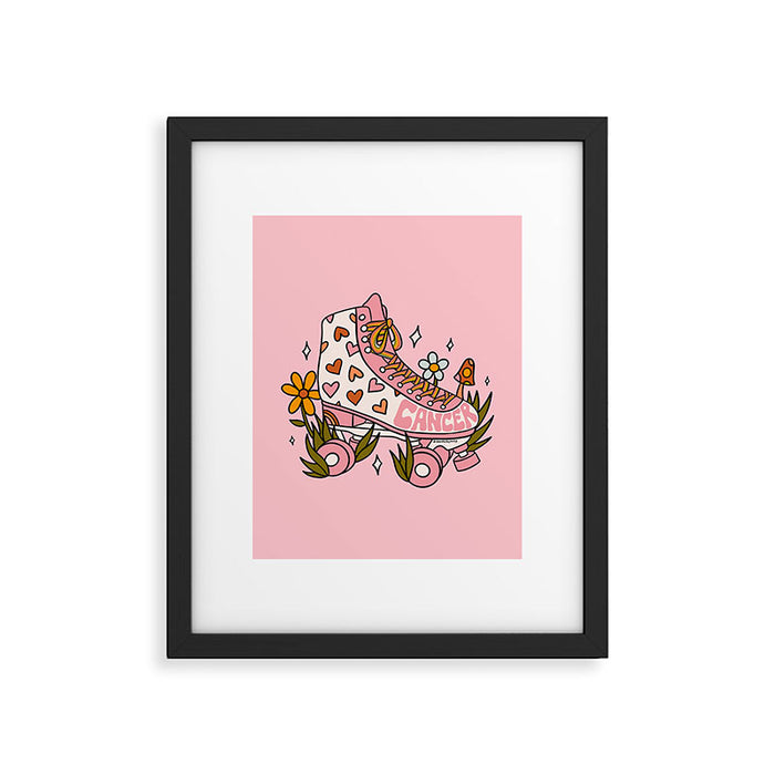 Cancer Zodiac Roller Skate Framed Art Print Gallery Image 1
