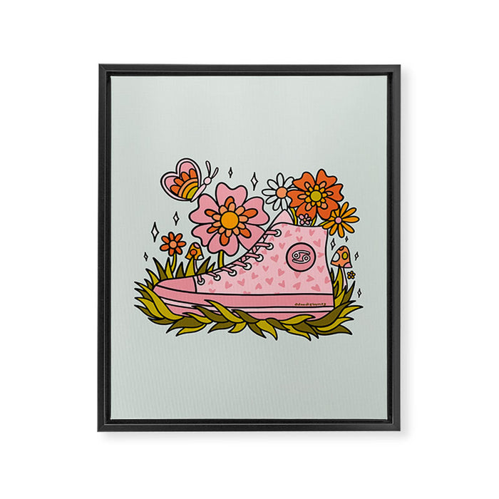 Cancer Zodiac Sneaker Framed Canvas Print Gallery Image 1