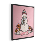 Cancer Zodiac Snowman Framed Canvas Print Gallery Image 2