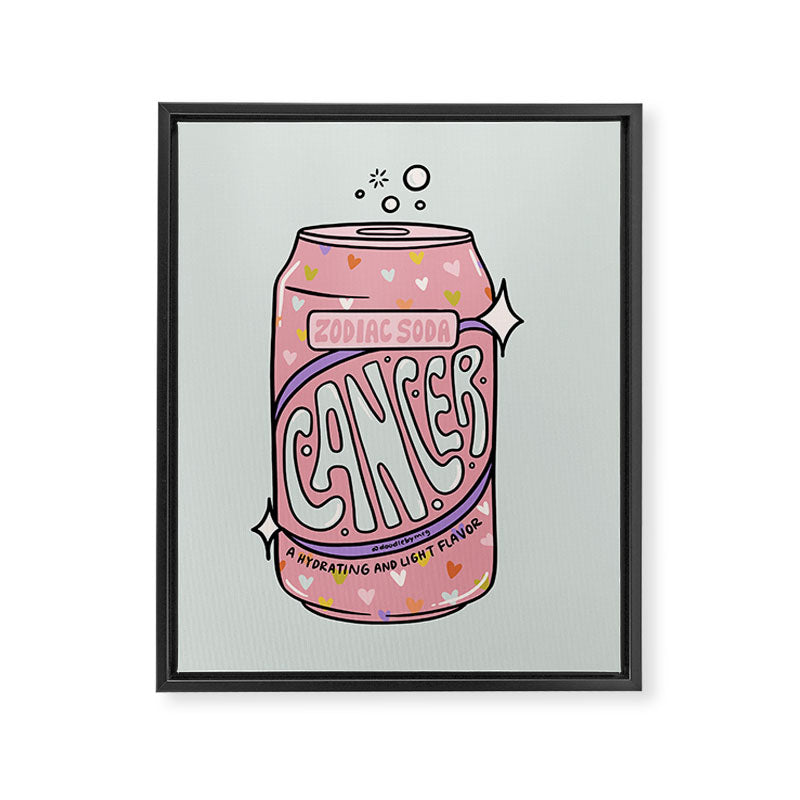 Cancer Zodiac Soda Framed Canvas Print Gallery Image 6