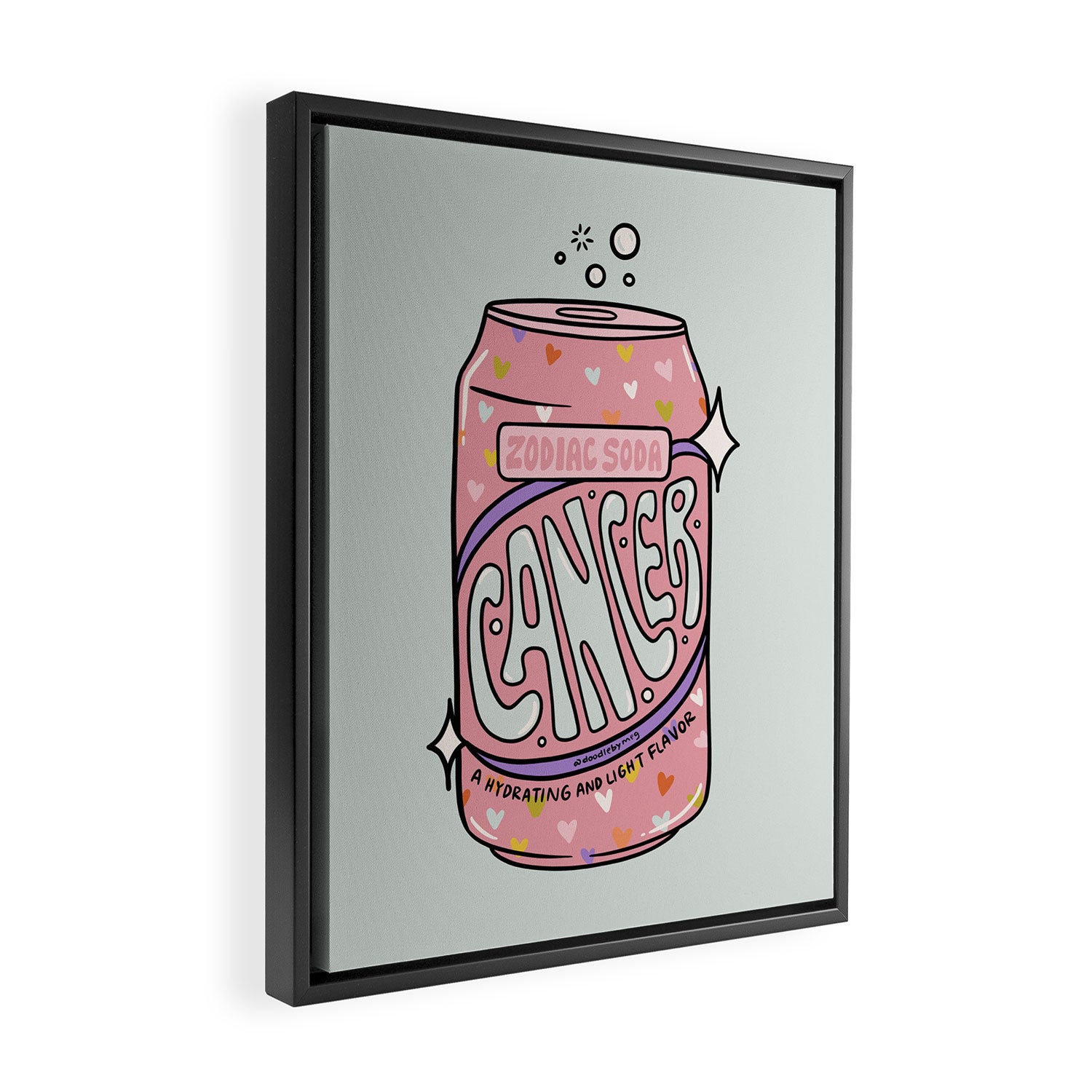 Cancer Zodiac Soda Framed Canvas Print Gallery Image 2