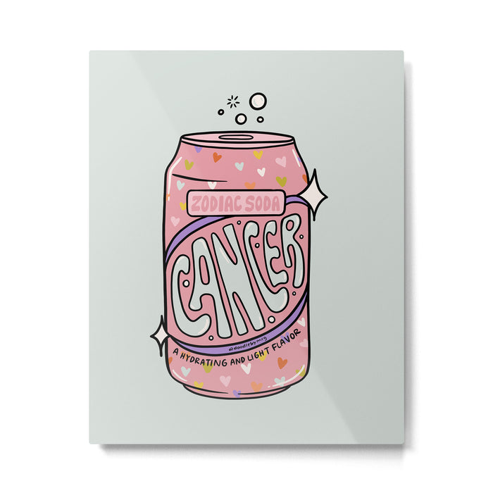 Cancer Zodiac Soda Metal Print Gallery Image 1