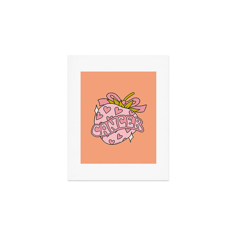 Cancer Zodiac Strawberry Art Print Gallery Image 1