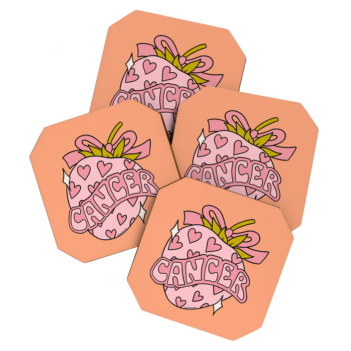 Cancer Zodiac Strawberry Coaster Gallery Image 1