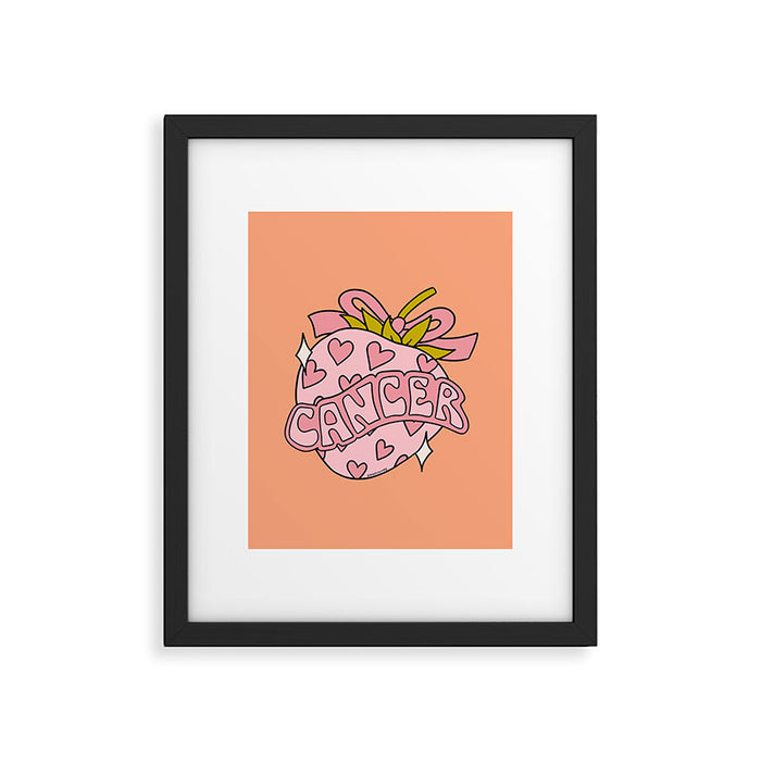 Cancer Zodiac Strawberry Framed Art Print Gallery Image 1