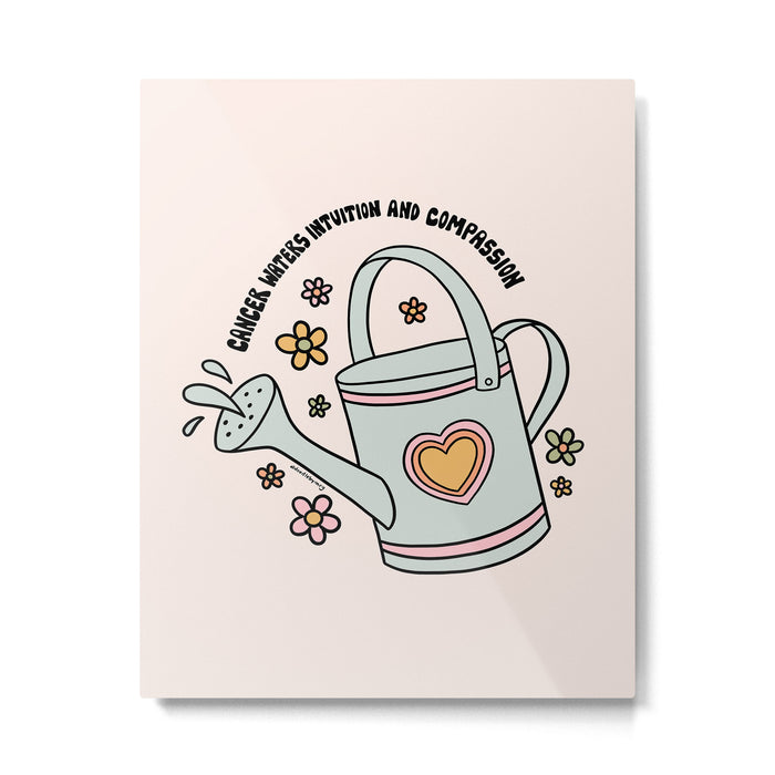 Cancer Zodiac Watering Can Metal Print Gallery Image 1