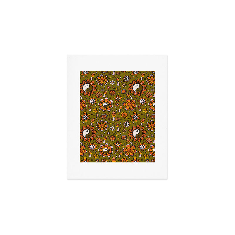 Candy Corn Flower Print Art Print Gallery Image 1