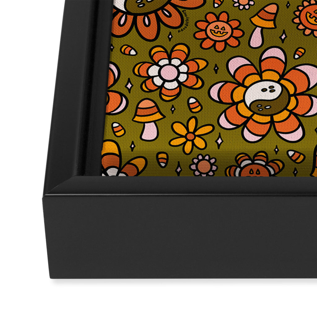 Candy Corn Flower Print Framed Canvas Print Gallery Image 3