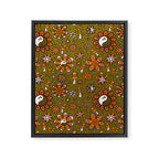 Candy Corn Flower Print Framed Canvas Print Gallery Image 8