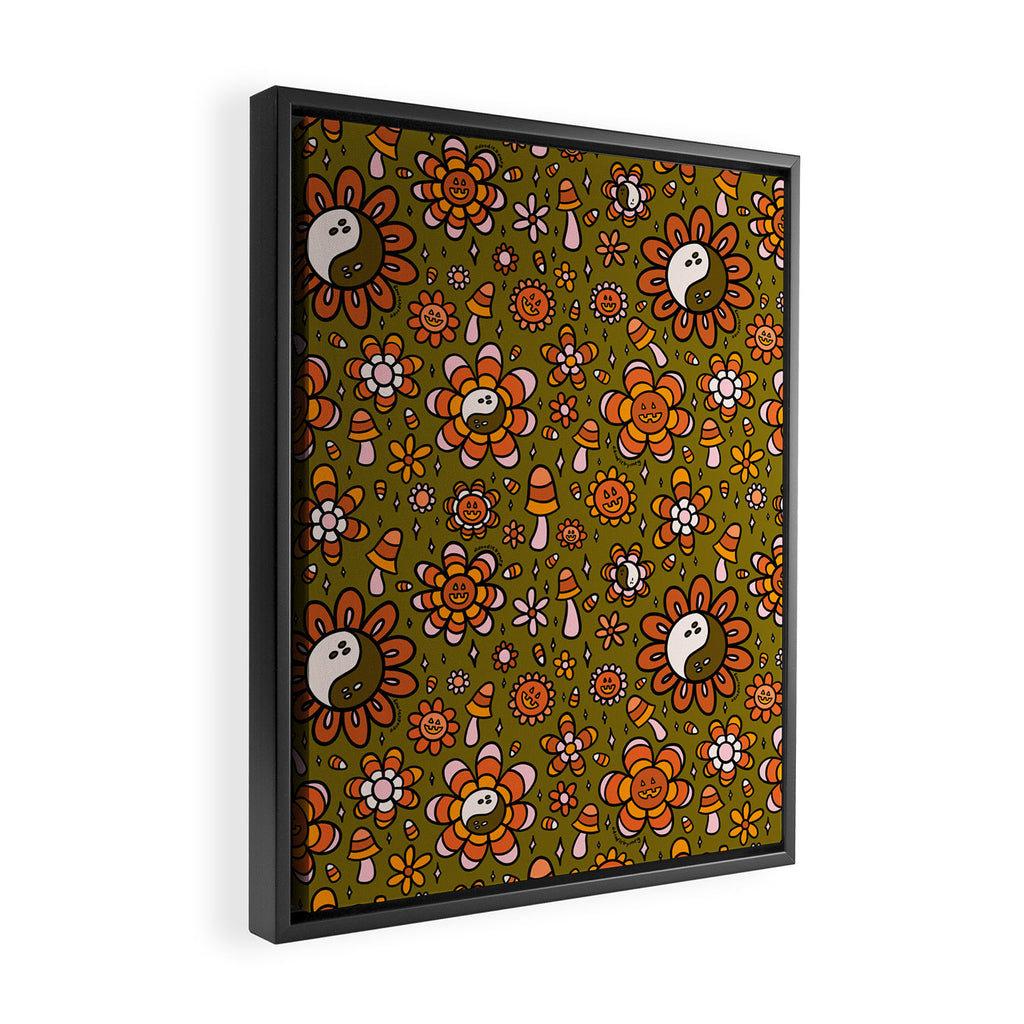Candy Corn Flower Print Framed Canvas Print Gallery Image 2