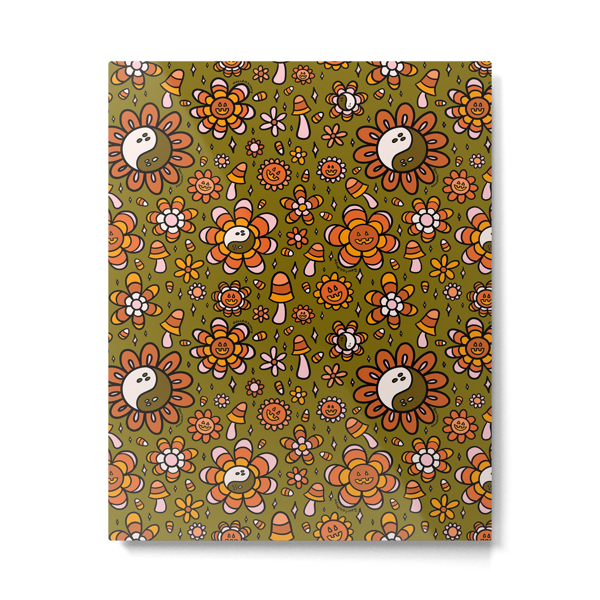 Candy Corn Flower Print Metal Print Gallery Image 6