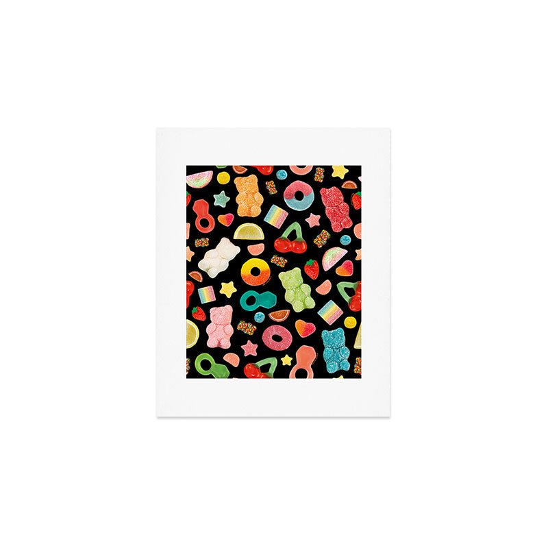 Candy Print in Black Art Print Gallery Image 1