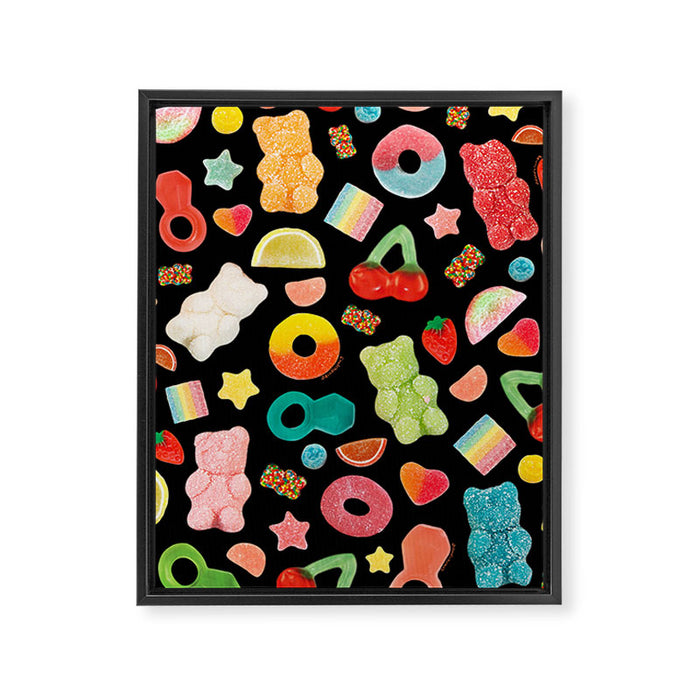Candy Print in Black Framed Canvas Print Gallery Image 1