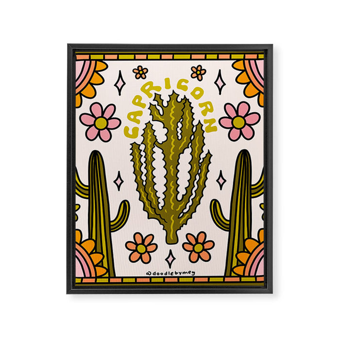 Capricorn Cactus Framed Canvas Print Gallery Image 1