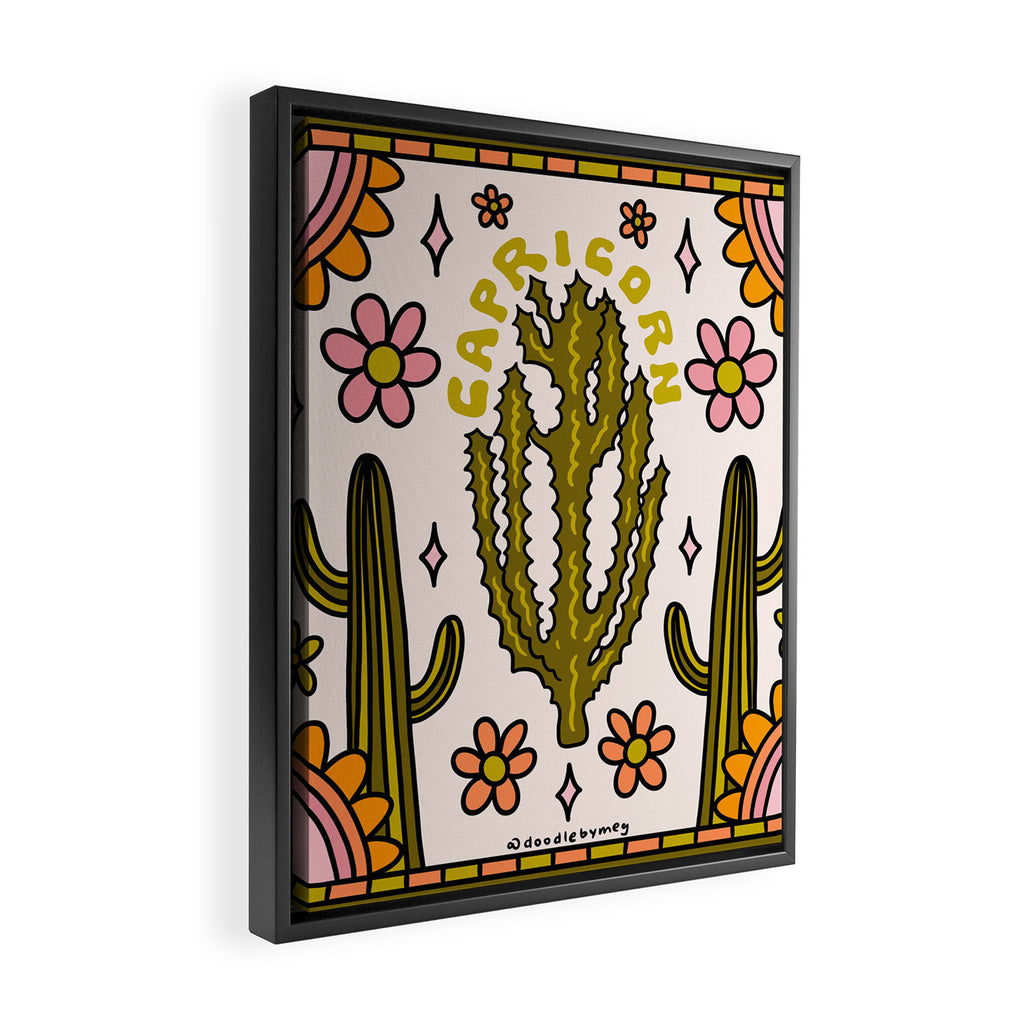 Capricorn Cactus Framed Canvas Print Gallery Image 2