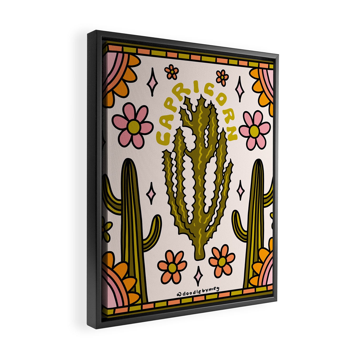 Capricorn Cactus Framed Canvas Print Gallery Image 2