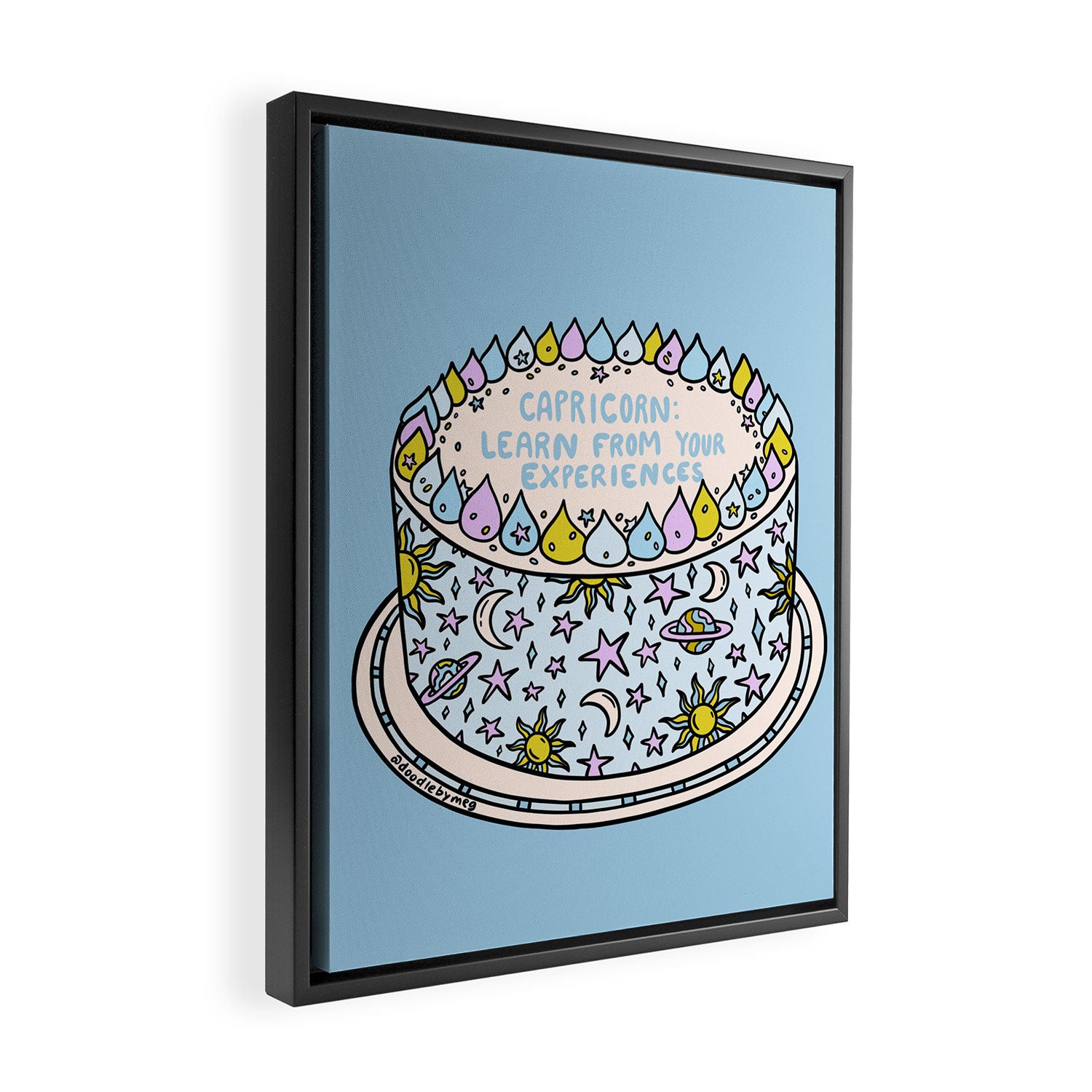Capricorn Cake Framed Canvas Print Gallery Image 2