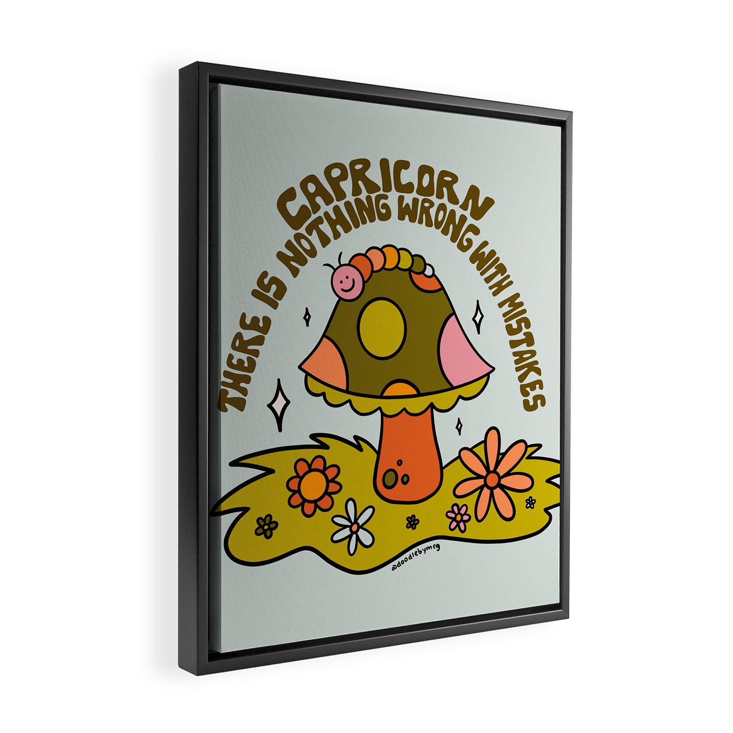 Capricorn Caterpillar Framed Canvas Print Gallery Image 2